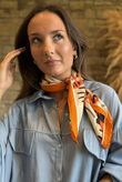 Matteao Silky Blend Square Scarf Orange